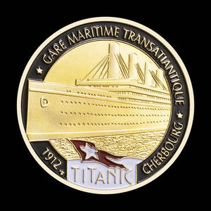 Titanic Hommage Plaqué Or Pièce Bretagne Le Golfe Du <span class=keywords><strong>Morbihan</strong></span> Jeton Commémoratif Collection Métal Artisanat Souvenir Affichage Cadeau - Product Image 6