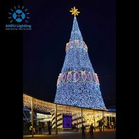 ANPU 12FT Premium 3D Arbre de Noël Led Lumière Commerciale Étanche avec DMX512 Music Sync IP65 Rating