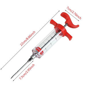 Seringue injecteur de marinade avec 3 aiguilles pour kit d'injection de marinade pour grillades et dinde - Product Image 2
