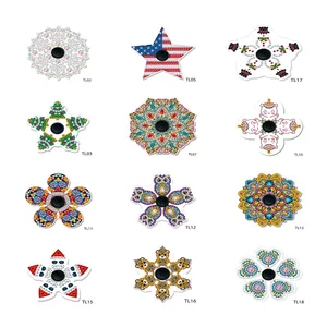 Diamond Painting Spinning Top DIY Finger Spinner Special Drill Cross Stitch Diamond Embroider Art Crafts Decompression Toys Kits