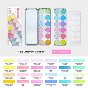 Nouvel ensemble de peinture à l'aquarelle solide magnétique Xupu Fulikale, 24 couleurs, opaque, effet aquarelle, pour artistes, modèle plaque à gâteau, très populaire sur internet - Product Image 1