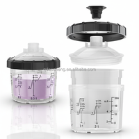 Kit Completo de Vasos para Mezclar Pintura, Vaso Desechable para Pistola de Pintura con Aire Comprimido