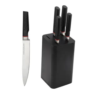 KITCHENCARE 5 Pieces Kitchen Knife ABS Custom Fruit Knife Professional Chefs Knife Block Set