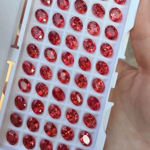 Piedras Preciosas de Rubí Sintético con Corte Cojín, Forma Ovalada 5x5mm, Tratadas con Calor, Cambio de Color, Gemas Sueltas al por Mayor - Product Image 4