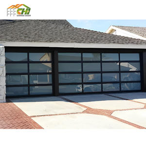 <span class=keywords><strong>Porte</strong></span> <span class=keywords><strong>de</strong></span> <span class=keywords><strong>garage</strong></span> en verre pleine vue CHI Made, finition anodisée noire, verre laminé <span class=keywords><strong>noir</strong></span>, 16x8, 9x7, 9x8, 8x8 - Product Image 6