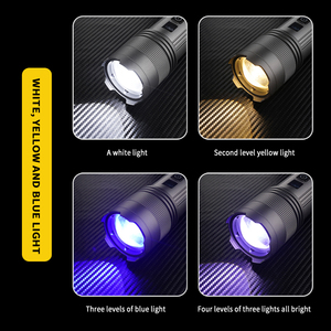 Công suất cao 2000lm 1000m Long Range linternas LED Alta potencia chiến thuật đèn pin 7200mAh sạc Zoom Torch ánh sáng - Product Image 4