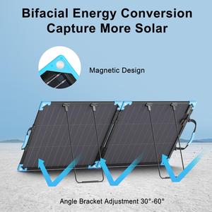 Portable Foldable Monocrystalline Bifacial Solar Plug-in 110W With IP67 Waterproof and 25% Efficiency for Camping & Use EP-SP - Product Image 4
