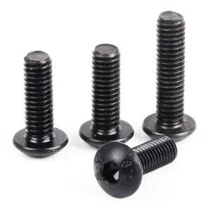 M3 Grade 10.9 High Strength Black Half Round Head Socket Head Cap Screws Ios7380 Pan Head Bolts