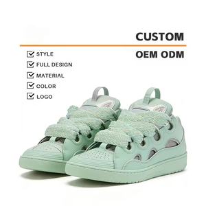 Sneakers de sport décontractées en cuir véritable sur mesure de luxe, respirantes, à bout fermé, pour hommes et femmes - Product Image 5