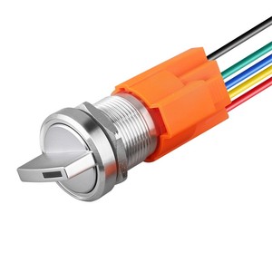 19mm 22mm kim loại ROTARY push button 2-3 <span class=keywords><strong>v</strong></span>ị trí <span class=keywords><strong>Selector</strong></span> chuyển nhấn nút xoay nút xoay núm Kim Loại chuyển đổi - Product Image 1