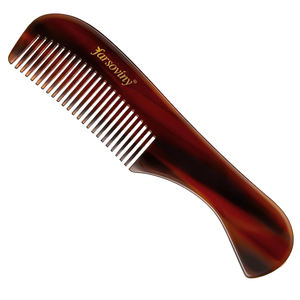 Pettine Tascabile in Acetato di Cellulosa a Denti Fini per Barba e Baffi, Formato da Viaggio per la Cura dei Peli del Viso e della Barba - Product Image 1