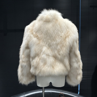 Manteau de fourrure d'hiver de luxe pour femmes avec veste en fourrure de renard véritable respirant vêtements d'extérieur décontractés doublure en Polyester