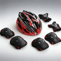 Ensemble de protections pour le sport : Casque en corne de bœuf, genouillères et coudières pour adultes et enfants, pour le roller et le patinage, vente en gros