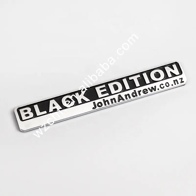 Custom high quality ABS car emblem and metal car badges and car stickers BLACK EDITION