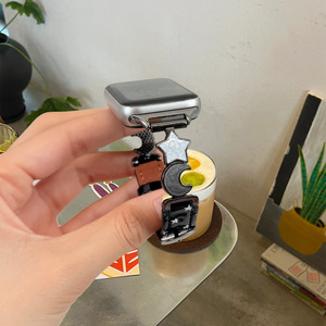 Correa de <span class=keywords><strong>reloj</strong></span> inteligente de metal con diseño de estrella y luna, adecuada para <span class=keywords><strong>Xiaomi</strong></span> 9 Pro, 8 Pro, Redmi 456, superficie brillante de lujo, correa de <span class=keywords><strong>reloj</strong></span> para <span class=keywords><strong>mujer</strong></span> - Product Image 3