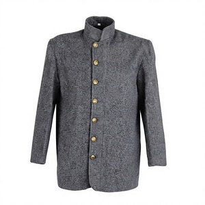 Manteau long pour homme 100% laine, boutonné devant, respirant, imperméable, vêtements d'extérieur pour l'hiver - Product Image 1
