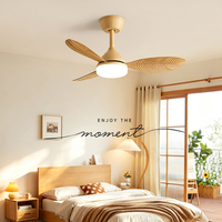 Ventilateur de plafond moderne en métal à 3 pales de 35 pouces avec LED, télécommande, moteur DC, 6 vitesses, haut de gamme, pour salles à manger/salons, personnalisable