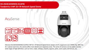 <span class=keywords><strong>กล้อง</strong></span>วงจรปิด <span class=keywords><strong>Hikvision</strong></span> รุ่น DS-2SE4C425MWG-E/14(F0) TandemVu 4+4MP 25X ColorVu &100m IR Acusense Network Speed Dome <span class=keywords><strong>กล้อง</strong></span> PTZ ยอดนิยม - Product Image 3