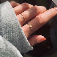 Gemnel Perhiasan Murah Wanita 925 Perak Murni Cincin Hati Kecil