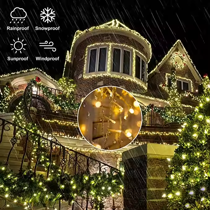 YY 100m 220V LED String Lights - Outdoor Waterproof Christmas Holiday Decoration Lights