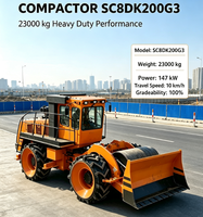 Compacteur de déchets de décharge lourd de 23 000 kg, capacité de montée de 100 %, vitesse de conduite de 10 km/h, machine de compactage