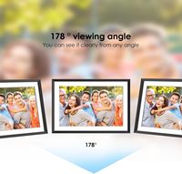 Cadre photo numérique Frameo 32 Go Wi-Fi 10,1 pouces en plastique ABS blanc, écran tactile HD IPS, rotation automatique, montage mural, unisexe