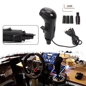 Racing Gear Shifter Handball For Logitech G29 G27 G25 G923 Joystick <b>USB</b> Wired ABS Aluminum Alloy PC Game <b>Controller</b> - Product Image 1