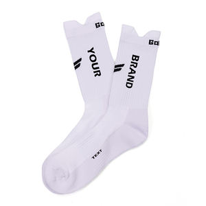 设计定制徽标袜子提花针织印花运动袜定制白色男士运动健身棉袜 - Product Image 3