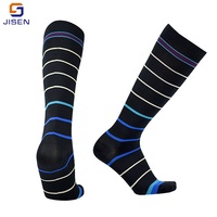 Chaussettes De Sport Calcetines Sport Colorées Hommes Femmes Fasciite Plantaire Compression Chaussettes D'allaitement 15-20 Mmhg