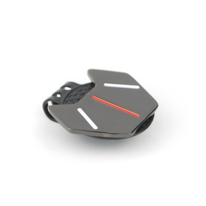 Magnetic Golf Ball Marker Hat <b>Clip</b> Set Metal <b>Silver</b> Black With Red Line For Golf Accessories - Product Image 3