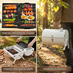 Réchaud de camping portable anti-rouille à <span class=keywords><strong>bois</strong></span> avec cheminée - Réchaud fusée pliable pour la cuisine en extérieur et à domicile, barbecue - Product Image 3