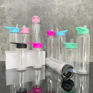 10Oz 17Oz Snowglobe Kids Sippy <b>Cups</b> Tumblers Pre Drilled Sports Bottles Reusable Clear <b>Plastic</b> <b>Cup</b> for Uv Dtf Wraps - Product Image 1