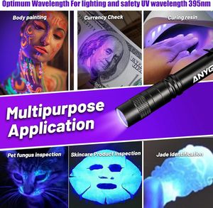 Lampe UV 395nm avec clip, lumière noire portable pour la détection d'urine d'animaux et la polymérisation de la résine, conception compacte et rechargeable - Product Image 6