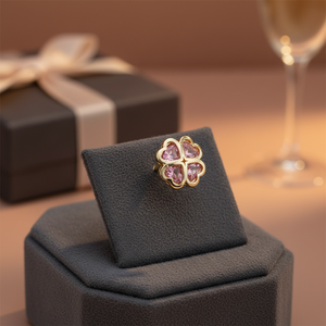 Elegantes pendientes de tuerca de latón y cobre a la moda con diseño geométrico religioso de circón y diamante para fiestas y regalos - Product Image 3