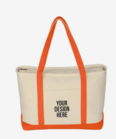 Sacs fourre-tout nautiques en toile de coton épaisse avec logo personnalisé imprimé, cadeaux promotionnels d'entreprise, sacs de plage réutilisables, thème marin
