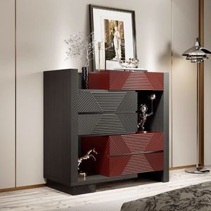 ตู้เก็บของไม้เนื้อแข็งสไตล์อิตาลีสุดหรู 5 ลิ้นชัก ขยายได้ ใช้ได้ทั้งห้องนั่งเล่นและห้องนอน - Product Image 4