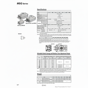 Mesa giratoria SMC Pneumatics modelo MSQB20A - Product Image 1