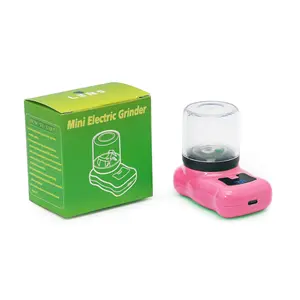 New Power Display Mini USB Type-C Charging Herb Grinder Plastic Sharp Electric Herb Grinder