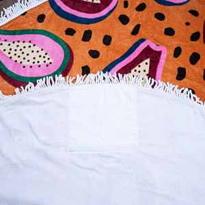 Bán buôn bông lớn tua Vòng bãi biển Khăn Chăn với mềm thấm nhanh khô yoga in bãi biển Khăn tùy chỉnh in logo - Product Image 6