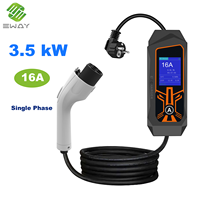 Chargeur EV portable 3,5 kW GB 16A, courant réglable, chargeur de véhicule électrique de haute qualité, utilisation domestique, station de recharge de voiture électrique