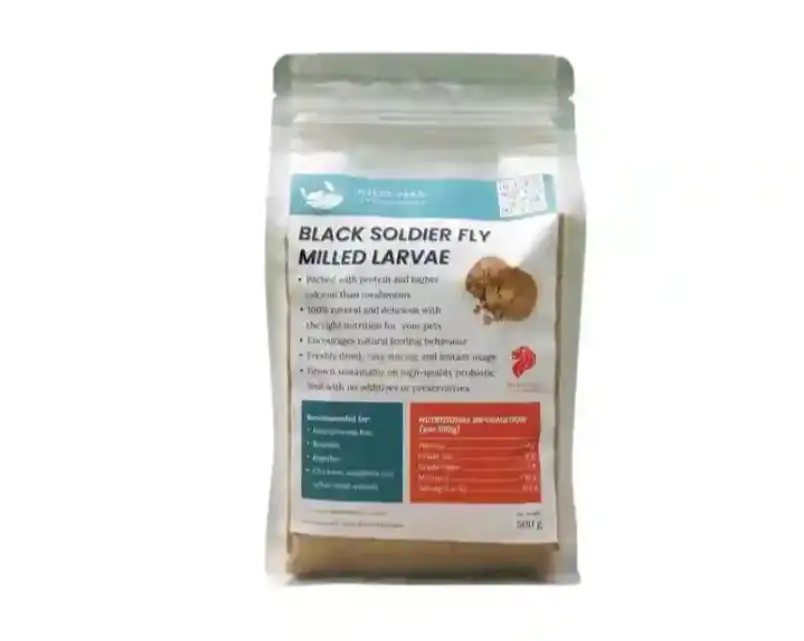 Highly Recommended 100% Natural Processed Milled Larvae Black Soldier Fly Insect Meal for Ornamental Fish Koii Arowana