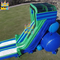 Toboggan aquatique gonflable industriel à vendre, piscine à jets d'eau, toboggan gonflable pour usage humide en vinyle, toboggan gonflable pour l'été…