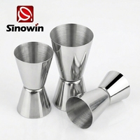 Jigger double dose en acier inoxydable, directement de l'usine, avec logo personnalisé, outils de bar pour mesurer les boissons