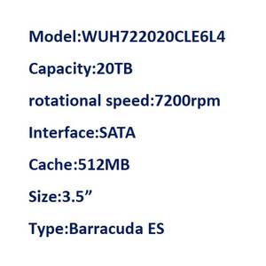 ฮาร์ดไดรฟ์เซิร์ฟเวอร์แบบแนวตั้ง 20TB ระดับองค์กร รุ่น HC560 SATA 7200rpm 512MB CMR สำหรับฮีเลียม 3.5 นิ้ว รุ่น WUH722020BLE6L4 - Product Image 2