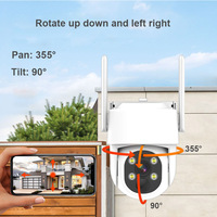 Caméra de sécurité extérieure Eseecloud App 4MP WiFi solaire PTZ 3W 7500mA IP66 étanche avec audio bidirectionnel et détection de mouvement
