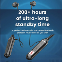 Auriculares Inalámbricos con Banda para el Cuello G09, 200 Horas de Batería, Llamadas, Tarjeta TF, Modo Dual, Atracción Magnética Natural, Resistentes al Agua y al Sudor