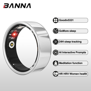 Anillo Inteligente <span class=keywords><strong>Gomore</strong></span> con Algoritmo Preciso para Monitoreo de Sueño 24H, Frecuencia Cardíaca, Estrés y Salud Femenina, SDK API - Product Image 1