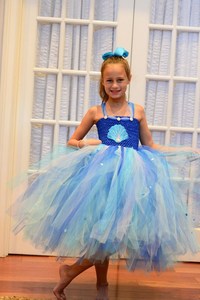 Commercio all'ingrosso Royal Blue Aqua turchese lavanda <span class=keywords><strong>principessa</strong></span> Tulle Ball Gown paillettes Sea Mermaid Tutu Dress For Girls - Product Image 5