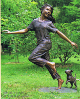 Sculpture de danseuse de ballet en bronze grandeur nature personnalisée pour jardin extérieur, fontaine d'eau en bronze d'art métallique, ballerine, statue de fille