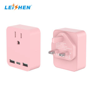 Leishen US to UK Ireland <span class=keywords><strong>Adaptateur</strong></span> de prise de voyage Type G <span class=keywords><strong>Adaptateur</strong></span> de prise de courant avec 3 ports USB pour les États-Unis vers l'Angleterre <span class=keywords><strong>Londres</strong></span> Écosse Irlandais - Product Image 2